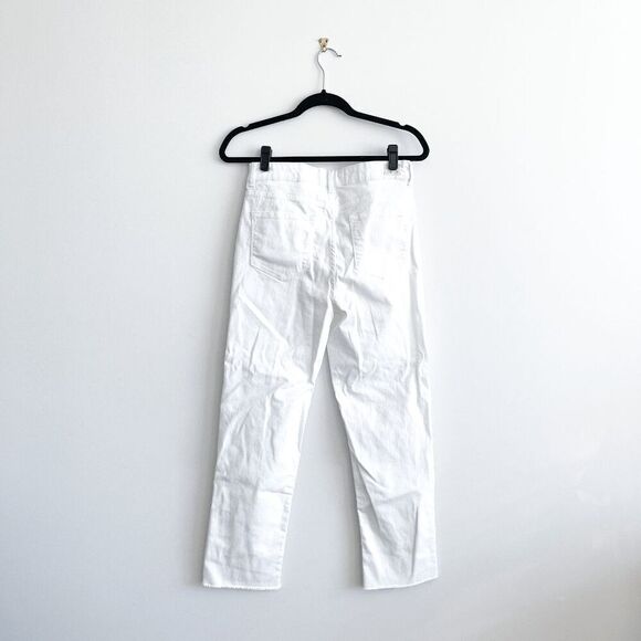 Jordache Womens Classic Raw Hem High Rise Ankle Straight Jeans White Size 6 - Picture 3 of 10